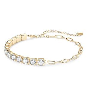 14k Diamond Chain Bracelet Trendy Elegance